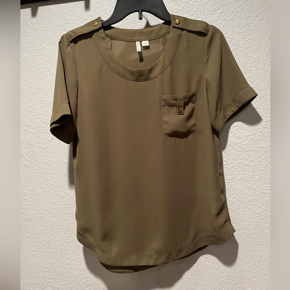 Cato, Green, Short-Sleeve Shirt (Small)